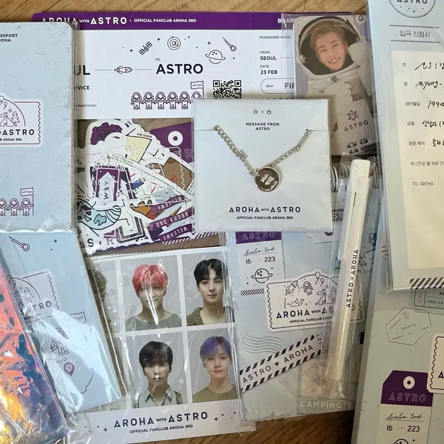 ASTRO 公式ファンクラブ 5th AROHA セット ASTRO 5th Official Fanclub AROHA Membership Kit Poster Tumbler