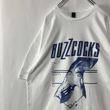 Buzzcocks 티셔츠 밴드 티 펑크 화이트 XL 사이즈 다리미