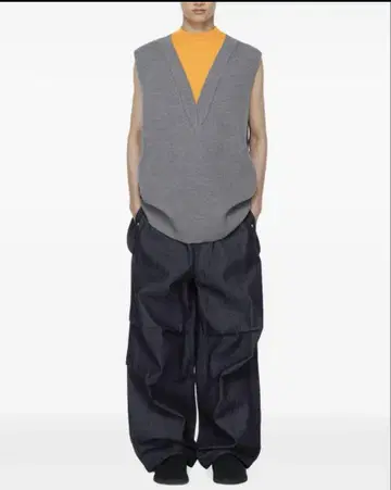 JIL SANDER 질 샌더 와이드 드레이프드 진 데님