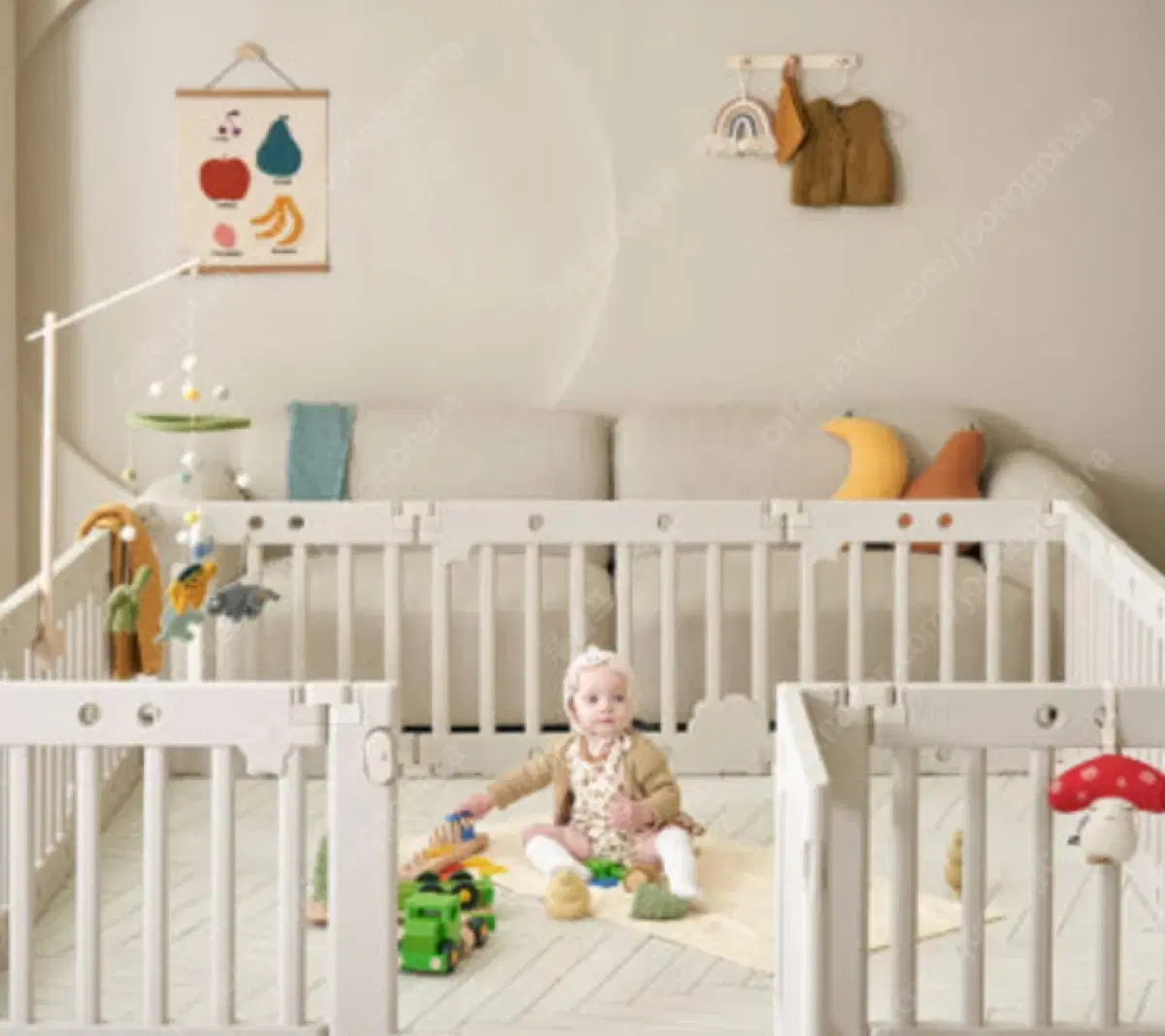Inuibebe Tom Tom Modular Antibacterial Baby Room Baby Bed Fence 2400*2800 (1