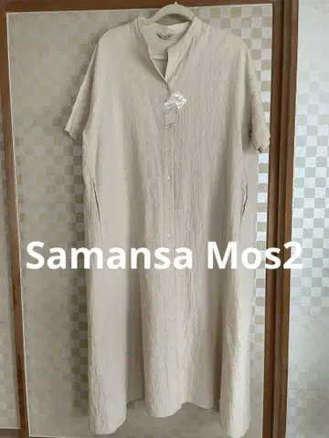 사만사 모스모스 반팔 셔츠 롱 원피스