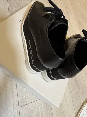 스텔라 맥카트니 플랫폼 반짝이 로고 신발