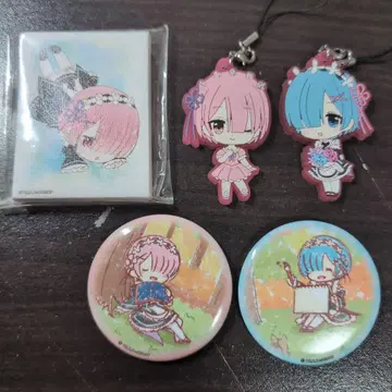 리제로 렘 라무 아크릴 스트랩 & 캔뱃지