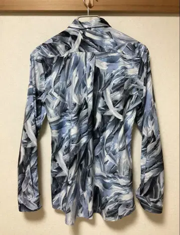 CIVARIZE 긴팔 깃털 패턴 셔츠 46