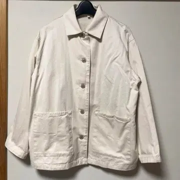 무인양품 나무 열매로 만든 카폭 혼방 셔츠 자켓 S 사이즈 베이지