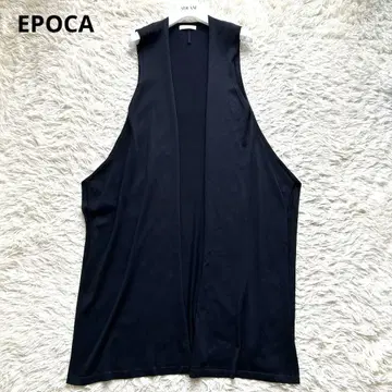 최근 모델 EPOCA 에포카 롱 베스트 네이비 니트