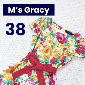 M's Gracy 엠즈 그레이시 꽃무늬 올 패턴 원피스 38