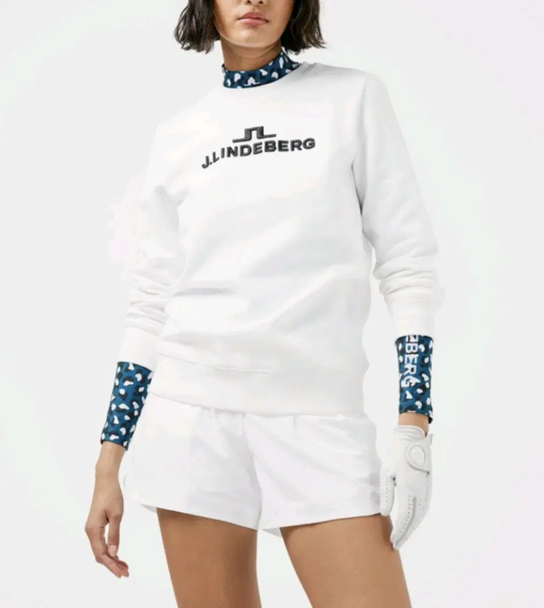 J. LINDEBERG 린드버그 골프 알파 크루넥 여성 기모 맨투맨