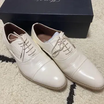 화이트 가죽 드레스 신발 27.0cm 결혼식 신랑용