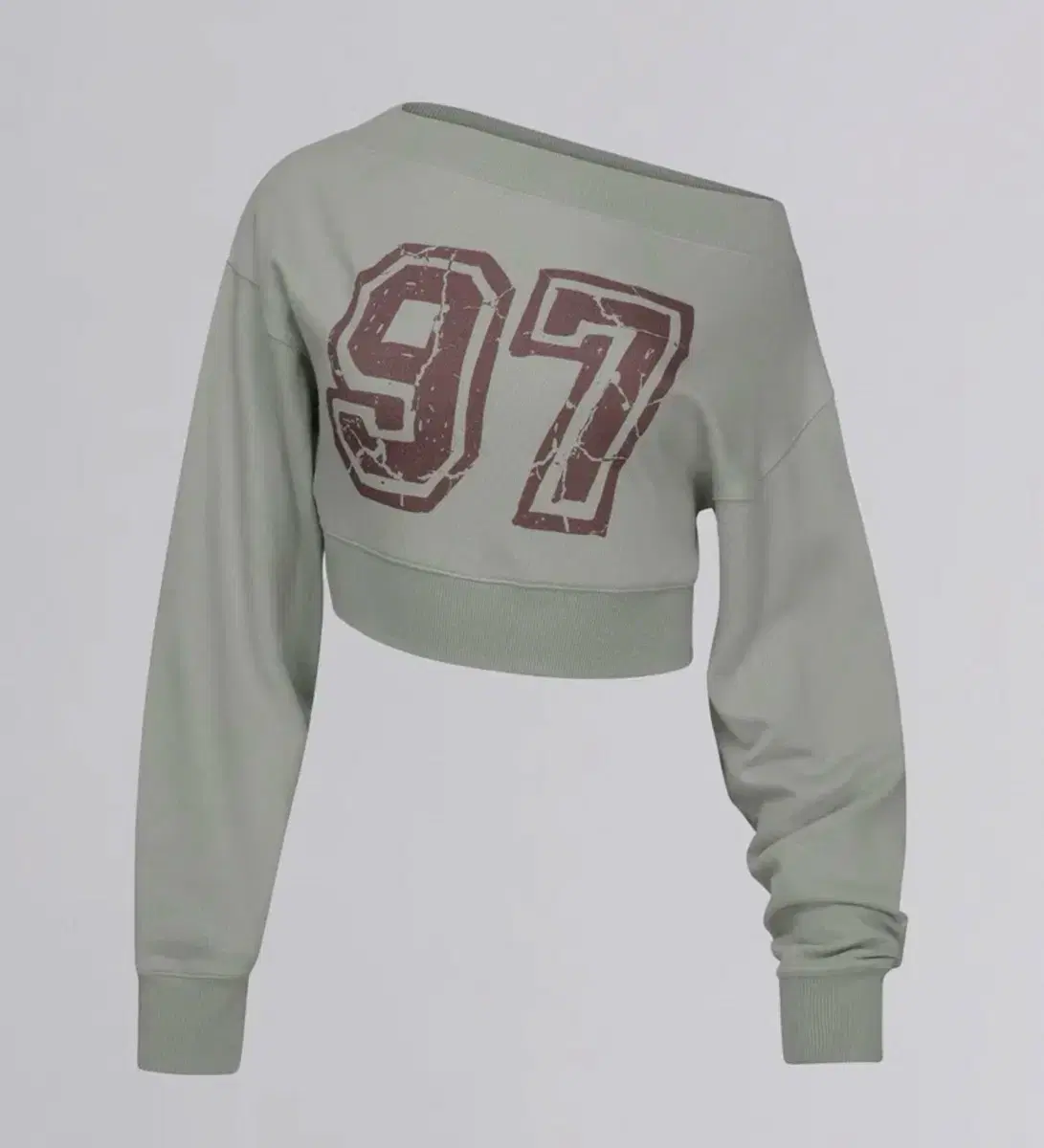 Sculptor Off-Shoulder Crop Sweatshirt XS