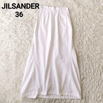 JIL SANDER 질 샌더 맥시 스커트 플레어 코튼
