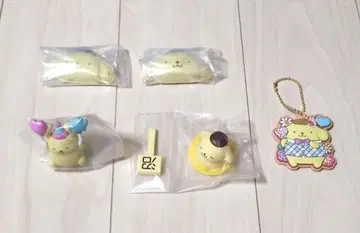 폼폼푸딩 가챠 피규어 가면 러버 스트랩 5개 세트