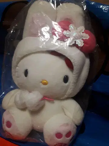 눈 토끼 키티 봉제 인형 L 레어