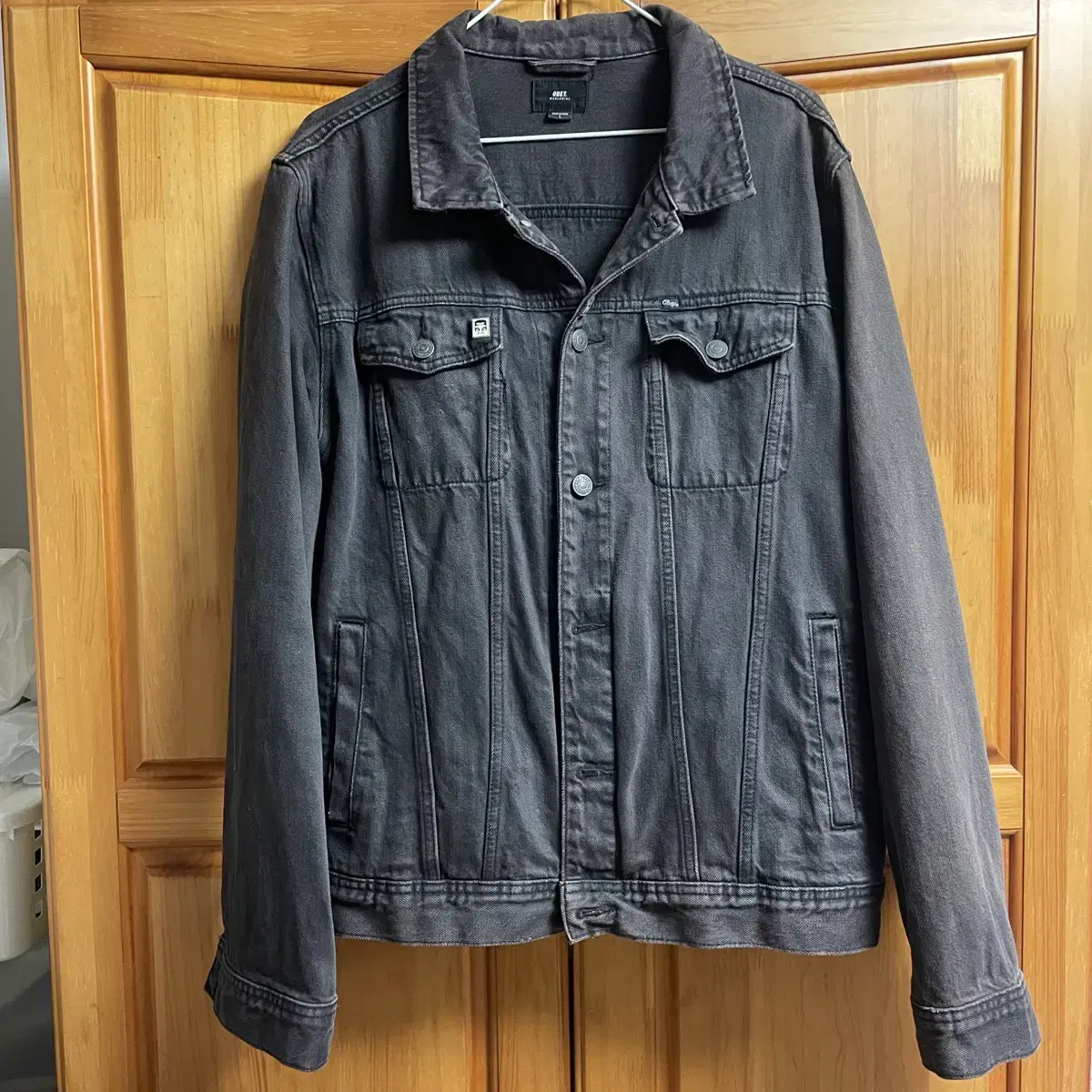 Obey Denim Trucker Jacket, blue denim jacket