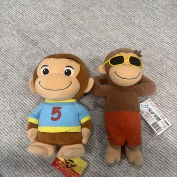 Curious George 봉제 인형 2개 세트 택 포함