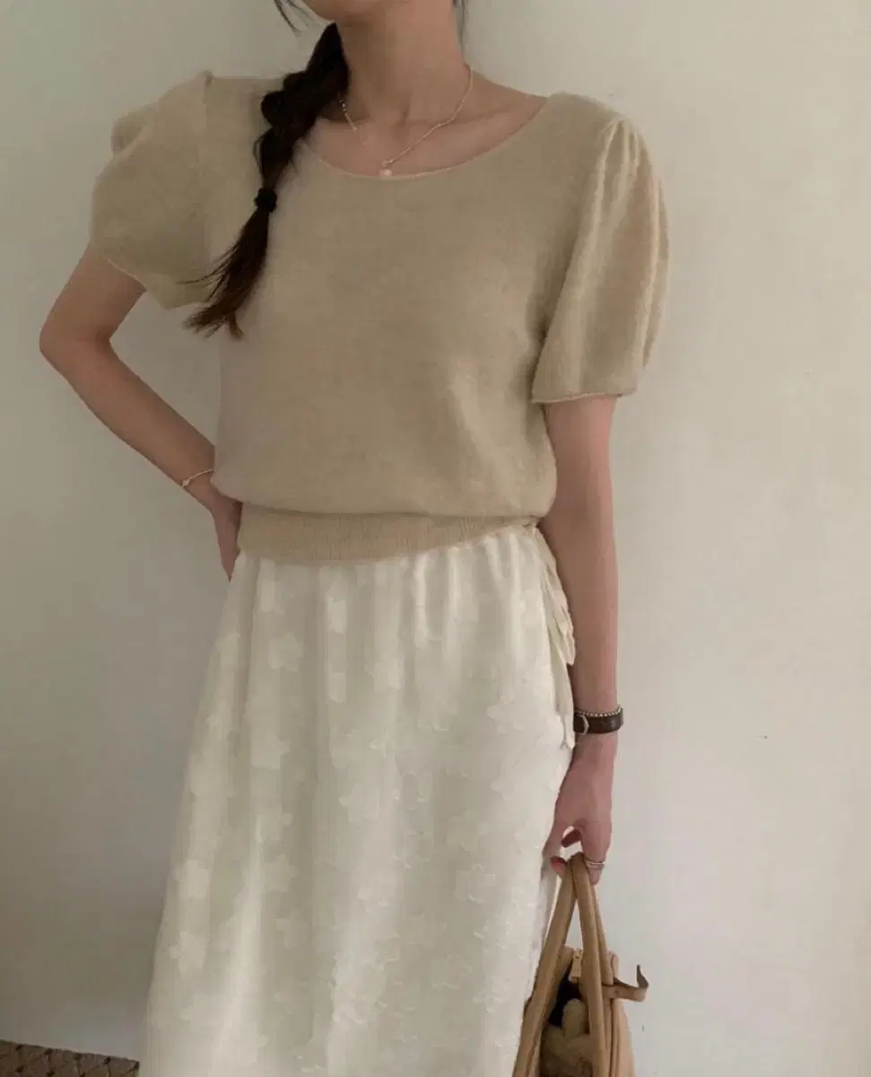 Pretty Young Thing Puff Knit Beige