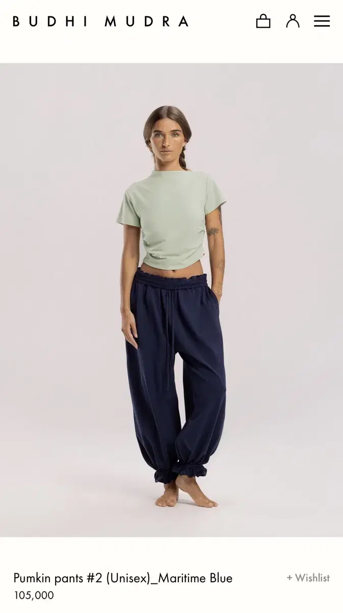 Budhi mudra Pants maritime blue