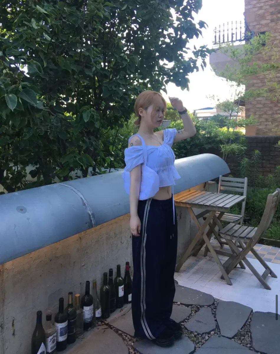 아워캐비넷 아이스 트랙팬츠 네이비m