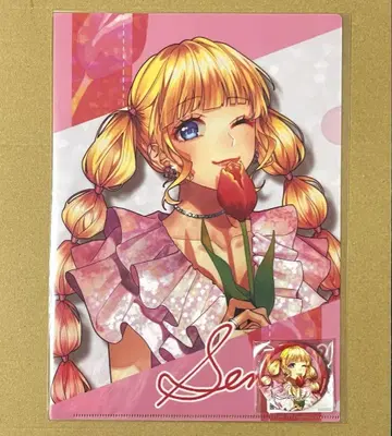 HoneyWorks 나루미 세이나 클리어 파일 캔뱃지 세트