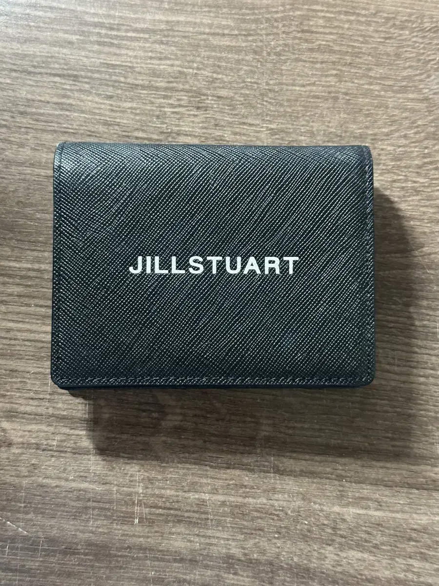 Jillstuart Black Logo Color Block Cowhide Vahn Bi-fold Wallet