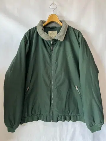 90's 엘엘빈 안감 플리스 블루종 자켓 그린 남성용 사이즈 XL