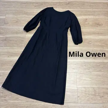 미사용 Mila Owen 롱 원피스 린넨 코튼 볼륨 슬리브