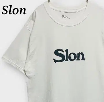 Slon 클래식 로고 반팔 티셔츠 스트릿 BIM 화이트
