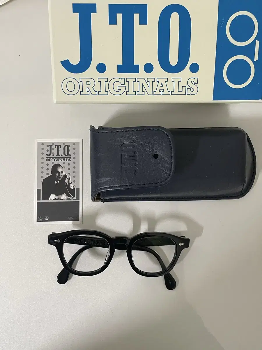 JTO Julius Tart Optical Black Horn Rimmed Glasses 46 22