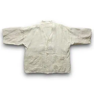 유럽 80s 90s 린넨 셔츠 노카라 반팔 빈티지 유로