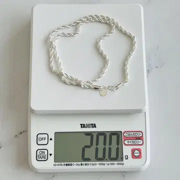 새상품급 목걸이 925 각인 액세서리 실버 20g 남녀 공용