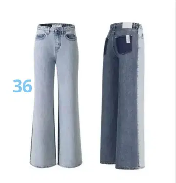 rokh H&M 투톤 배기 데님 팬츠 36