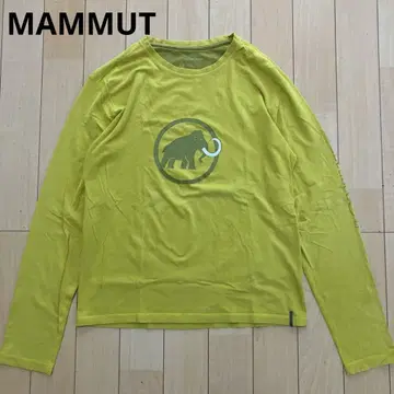 MAMMUT 마무트 롱 T 긴팔 티셔츠 옐로우 그린 L 사이즈