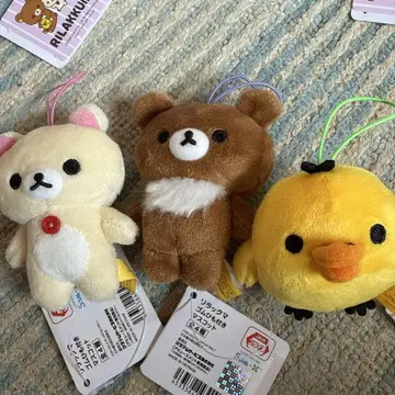 리락쿠마 봉제 인형 스트랩 3종 세트
