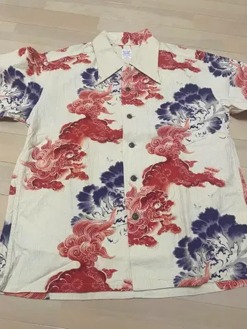 선서프 sunsurf 당사자 모란 알로하 셔츠 사이즈 M 일본풍 패턴