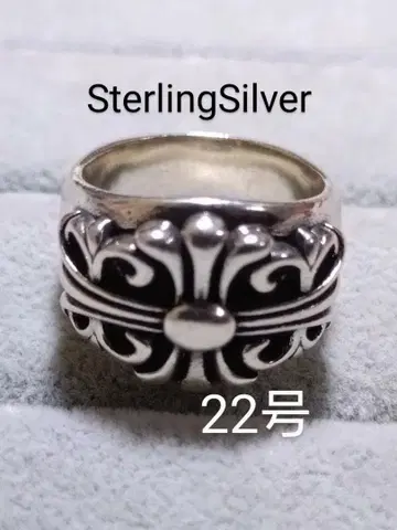 SterlingSilver 크로스 플라워 반지 중후한 22호
