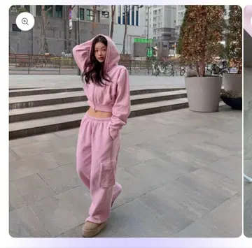 100stars 크롭 맨투맨 셋업 KDS302