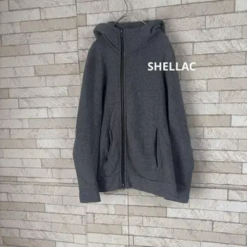 새상품급 SHELLAC 셀락 속기모 후드티 후드 그레이 일본제