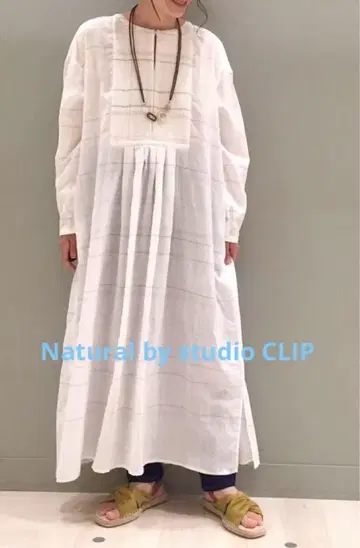 Natural by studio CLIP 린넨 혼방 핀턱 원피스