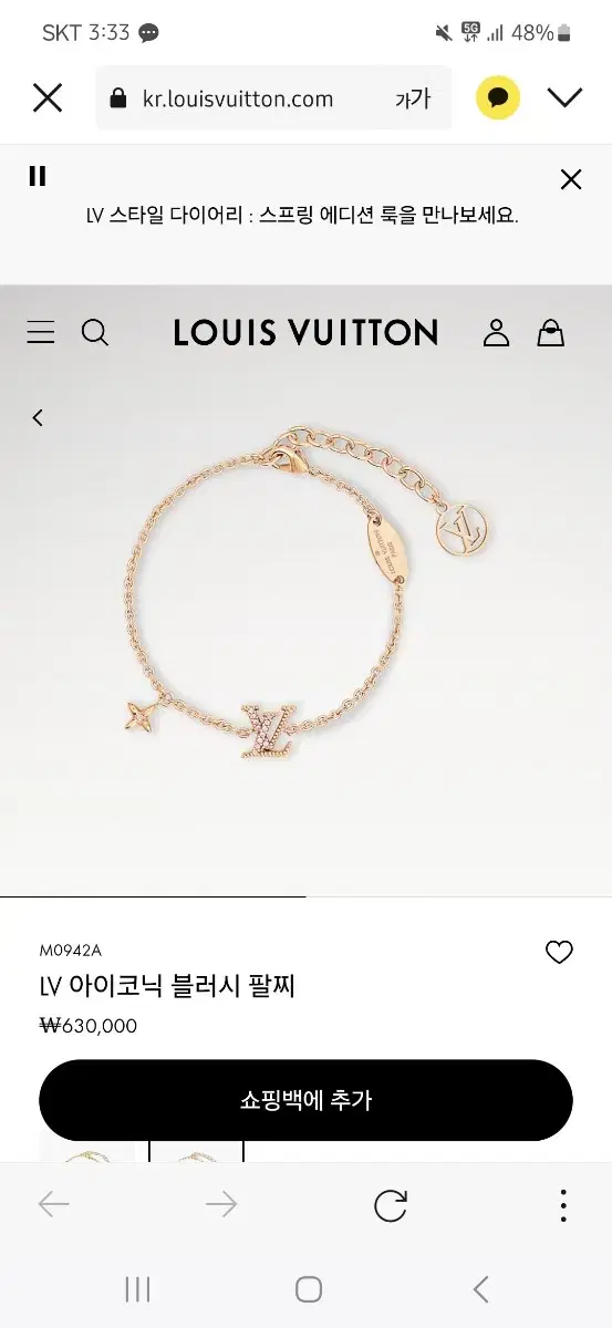 Louis Vuitton iconic bracelet