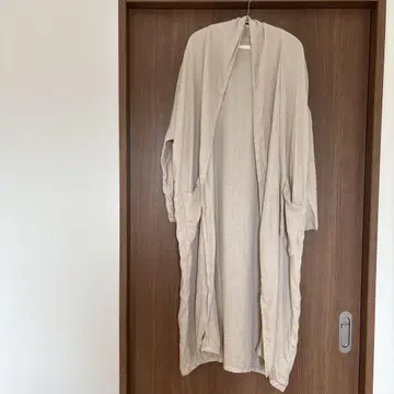 evam eva 나시 오리 린넨 로브 앤티크 화이트