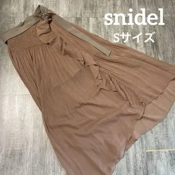 SNIDEL 스나이델 플리츠 랩 스커트 숏 팬츠 핑크 베이지 S