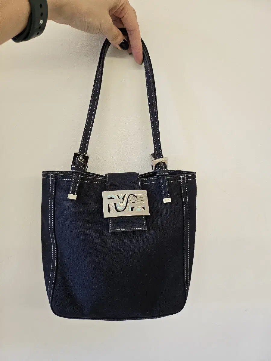 정품 펜디 미니 캔버스 토트백 (FENDI)