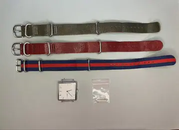 knot 스퀘어형 시계와 스트랩 세트 3권