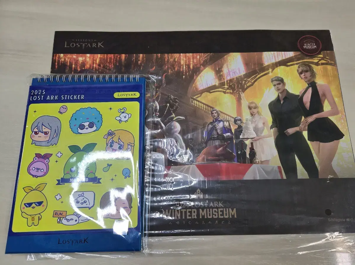 Sell) Lost Ark Winter Museum poster + Mokoko calendar, sticker