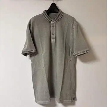PAPAS 그린 피케 셔츠 로고