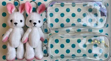 쿠마메이트 시리즈 우사메이트 봉제 인형 마스코트/화이트 토끼 파우치