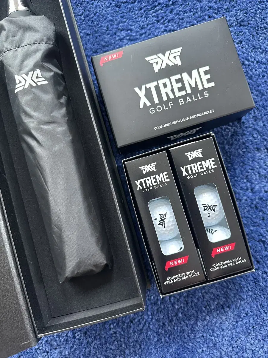 PXG 2단우산 + 골프공 6구 새상품 셋트 :)