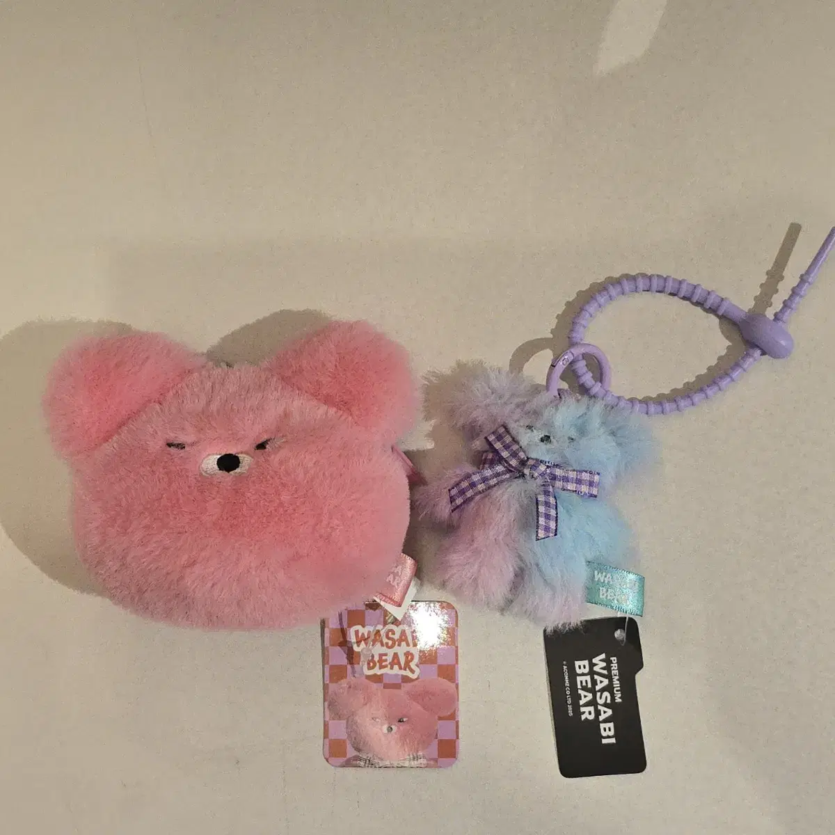와사비베어 파우치, 프리미엄 인형 키링 8cm 일괄 팝니다