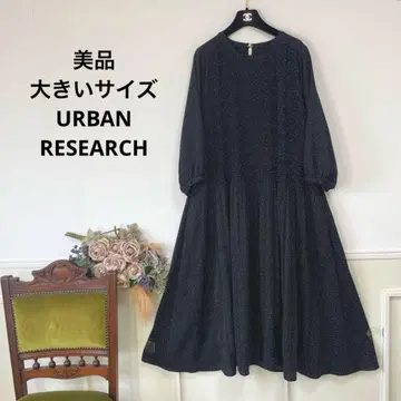 J 새상품급 빅 사이즈 URBANRESEARCH 도트 플리츠 원피스