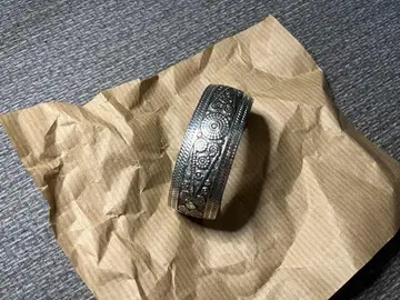 실버 팔찌 에스닉 무늬 실버 커프 뱅글